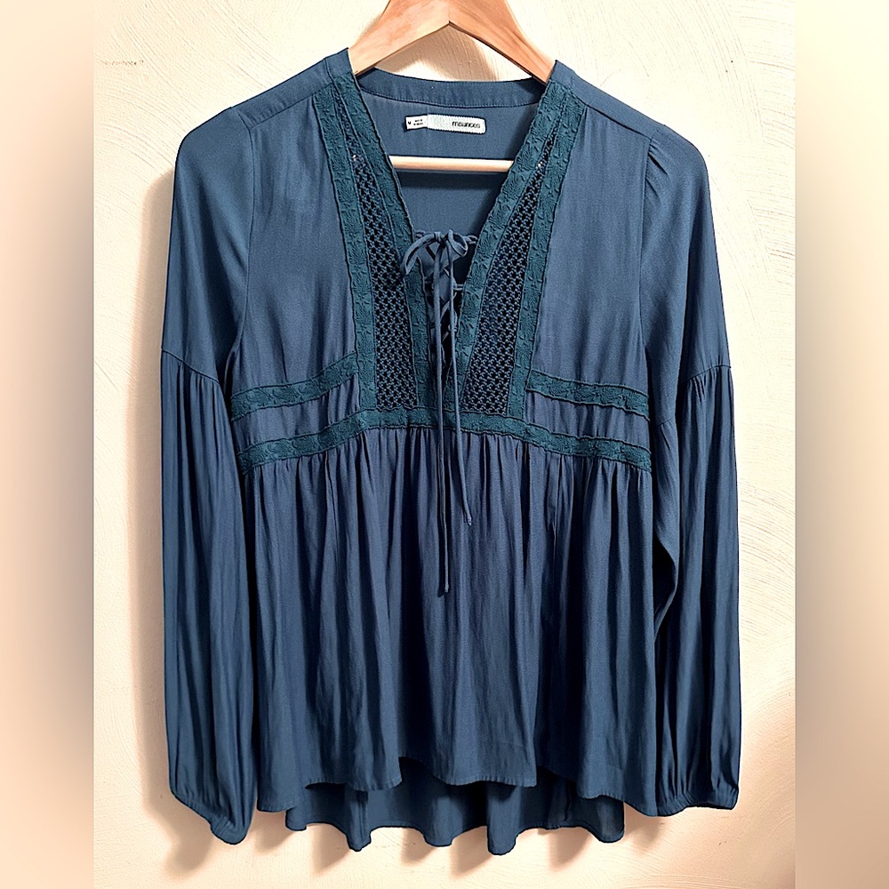 NWOT~Maurice’s Boho Long Sleeve Blouse
